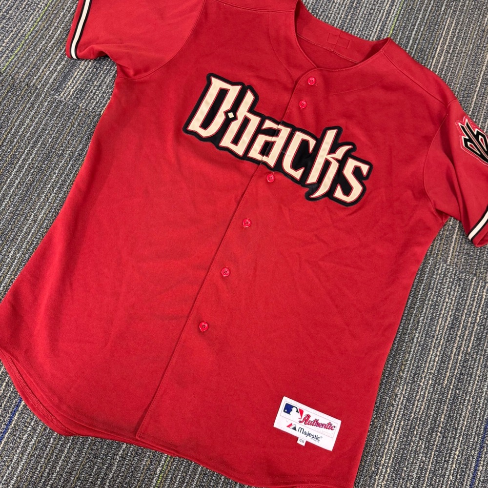 Majestic Arizona Diamondbacks Jersey Mens 48 Red Excellent Authentic MLB Dbacks